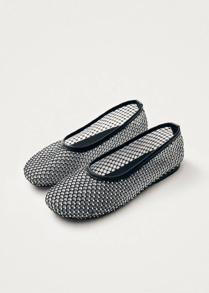 Lorain Mesh Glow Ballet Flats - Black