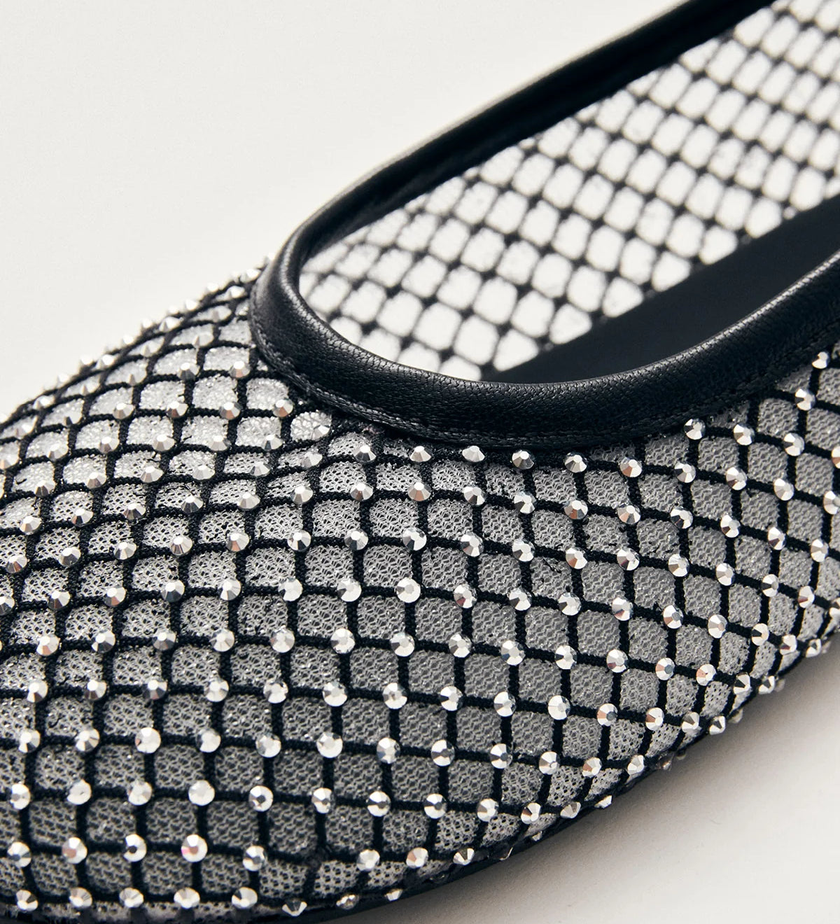 Lorain Mesh Glow Ballet Flats - Black