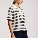 Jenifer Mesh Cotton Shorts - Navy