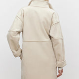 Cara Lux Sherpa Coat - Ecru