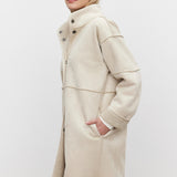 Cara Lux Sherpa Coat - Ecru