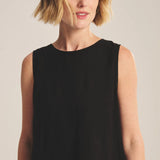 Maxine Linen Top - Black