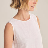 Maxine Linen Top - White