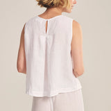 Maxine Linen Top - White