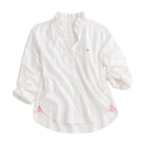 Mia Ruffle Shirt - White