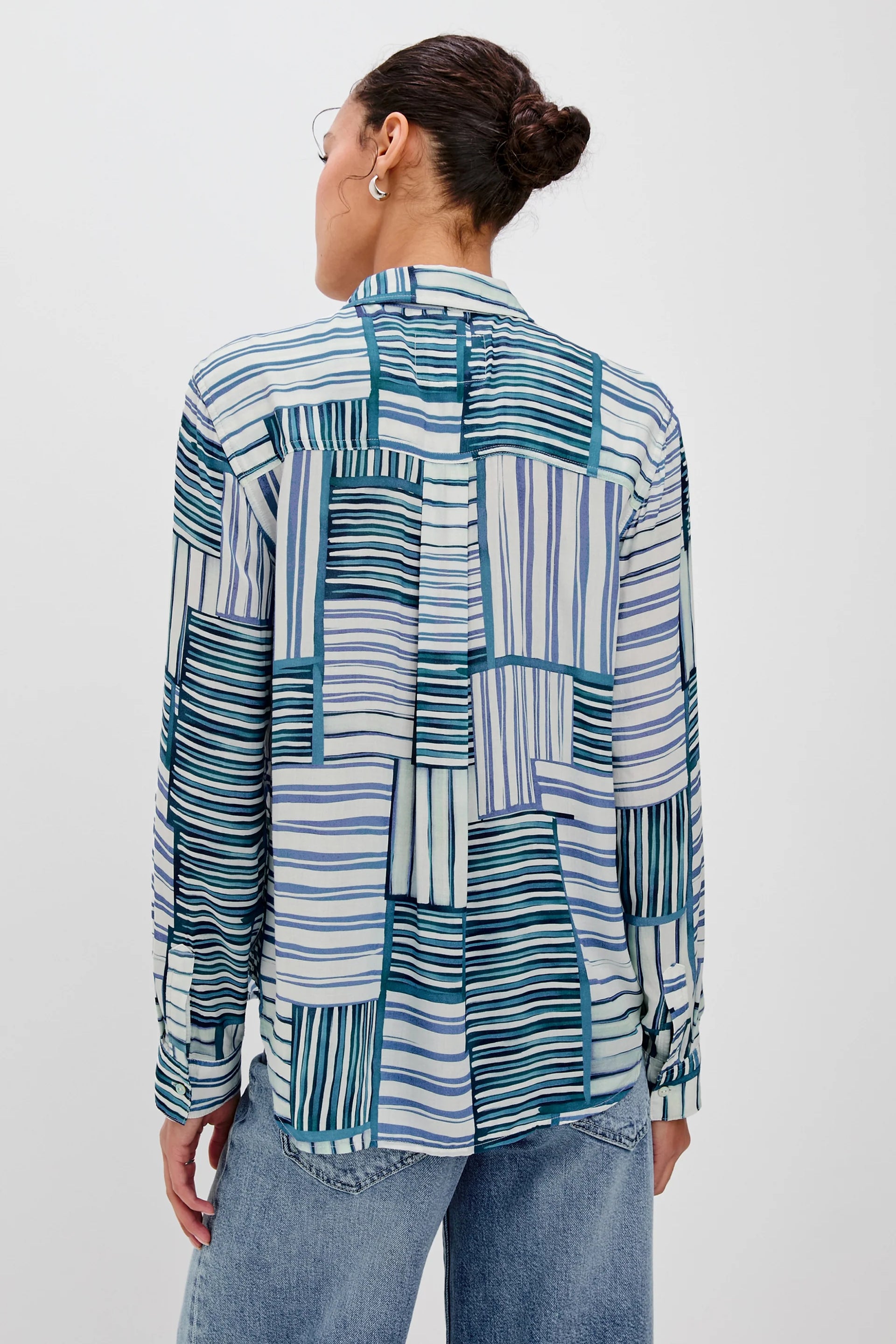 Josephine Shirt - Marine Mixed Stripe