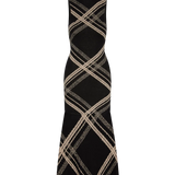 Anara Stretch Knit Dress - Plaid Jacquard