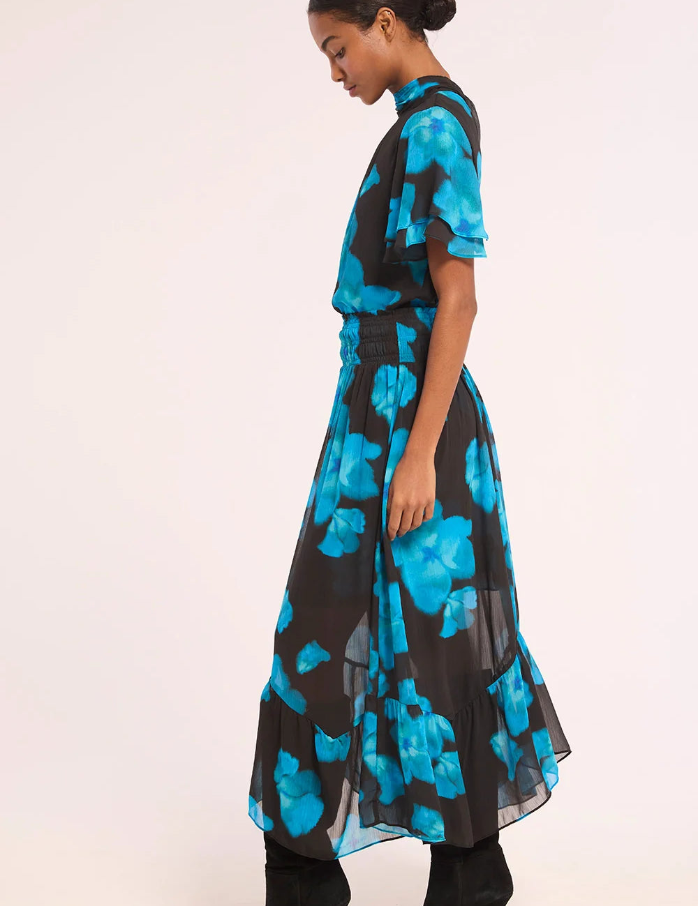 Kaye Chiffon Top - Celestial Blue