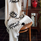Evil Eye Throw Blanket - Black