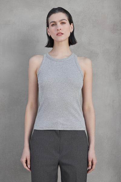 Cruz Modal Rib Tank- Heather Grey