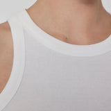 Cruz Modal Rib Tank- White