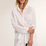 Mulholland Linen Top - White