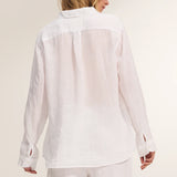 Mulholland Linen Top - White