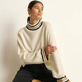 Tommie Mock Neck Sweater - Snowflake