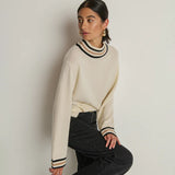 Tommie Mock Neck Sweater - Snowflake