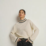 Tommie Mock Neck Sweater - Snowflake