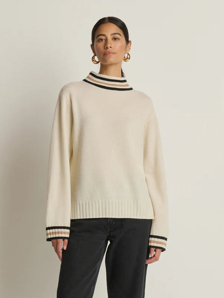 Tommie Mock Neck Sweater - Snowflake
