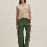 Alexis Cotton Twill Pant- Cypress