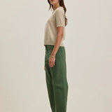 Alexis Cotton Twill Pant- Cypress