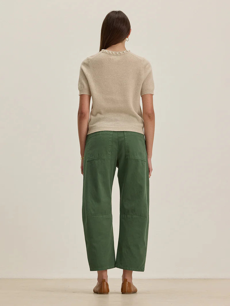 Alexis Cotton Twill Pant- Cypress