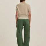 Alexis Cotton Twill Pant- Cypress