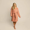 Poolside Smiley Terry Bathrobe- Terra Cotta