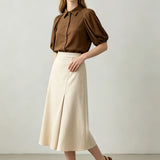 Sherry Chocolate Puff Sleeve - Brown