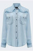 Stasi Denim Top - Cloud Wash