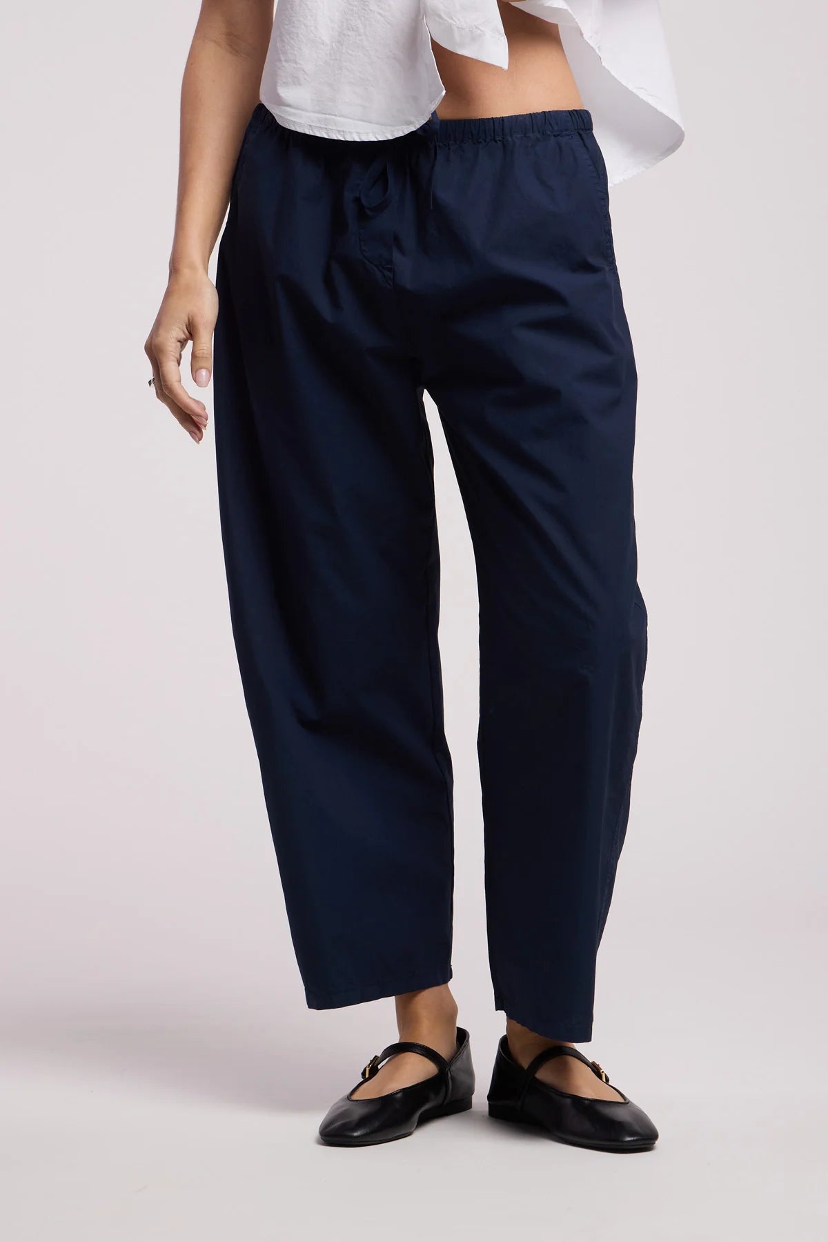 Allegra Poplin Pant - Navy