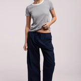 Allegra Poplin Pant - Navy