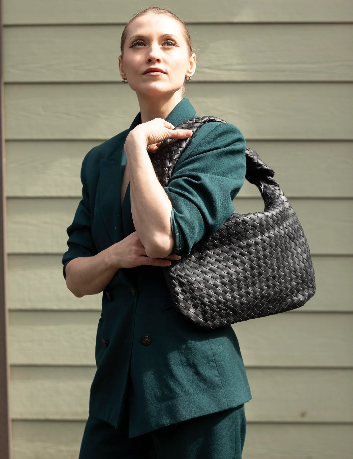 Zar Woven Handbag - Black