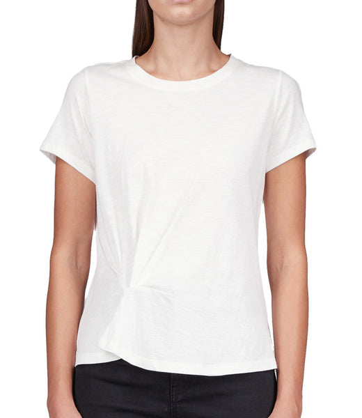 Twist Front Tee - White