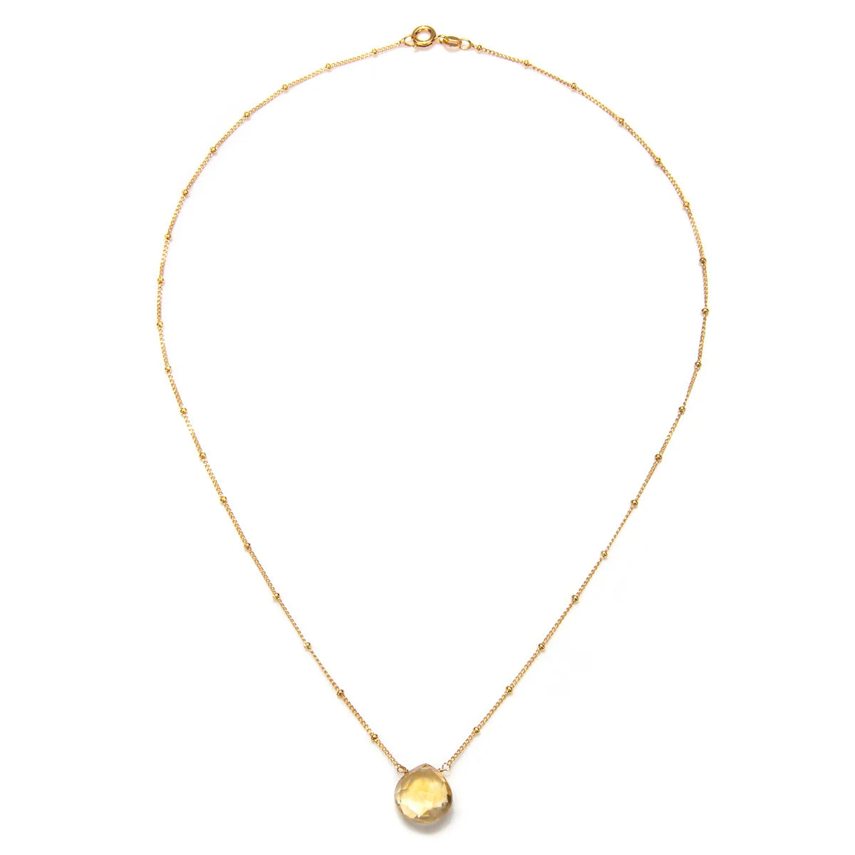 Citrine Teardrop Necklace