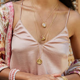White Topaz Ganesha Necklace