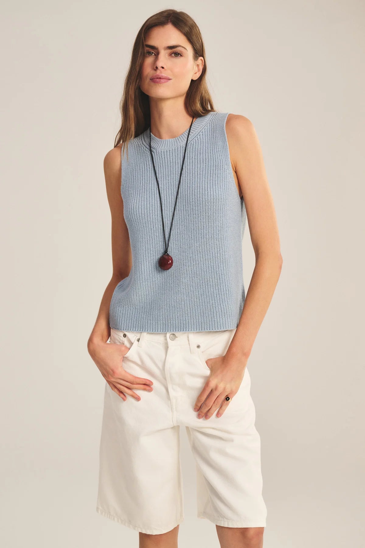 Seretta Sweater Tank - Steam