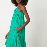 Trish One Shoulder Dress - Dragon