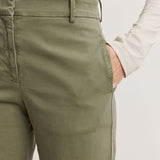 Stretch Cotton Twill Wide Leg Pant- Axe