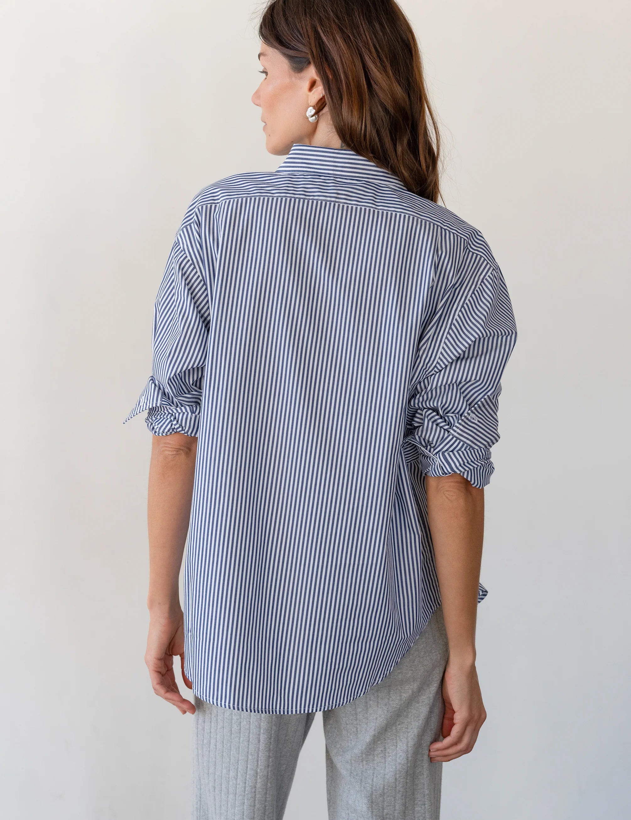 Pop Shirt - Navy Stripe