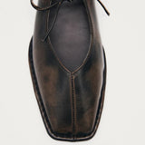 Sway Suede Leather Ballet Flat - Vintage Effect Brown