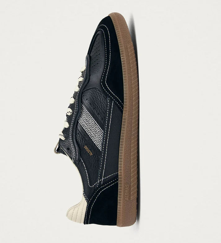 TB. 490 Rife Leather Sneakers - Grain Black & Cream