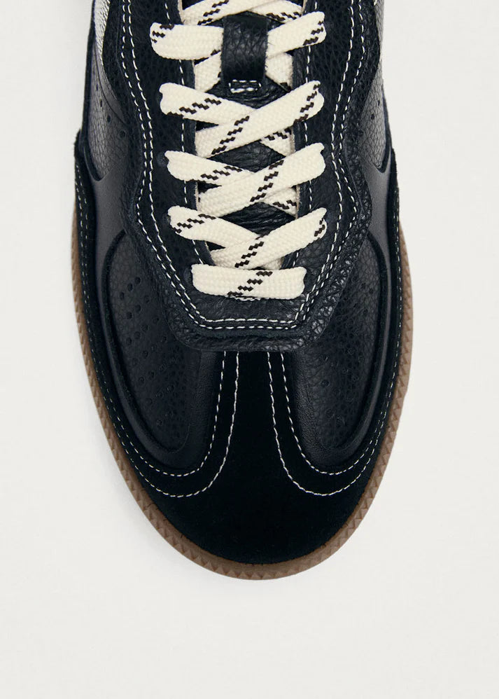 TB. 490 Rife Leather Sneakers - Grain Black & Cream