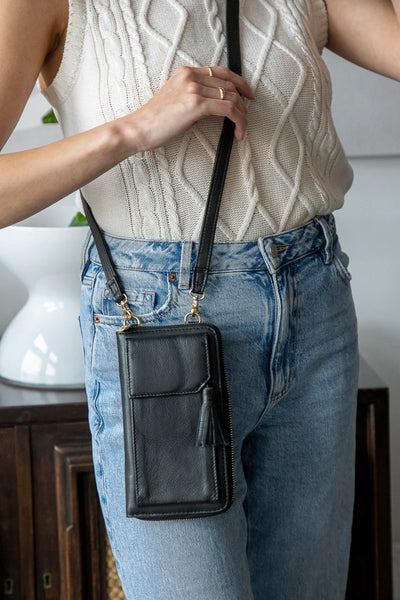 Three Fold Crossbody - Black