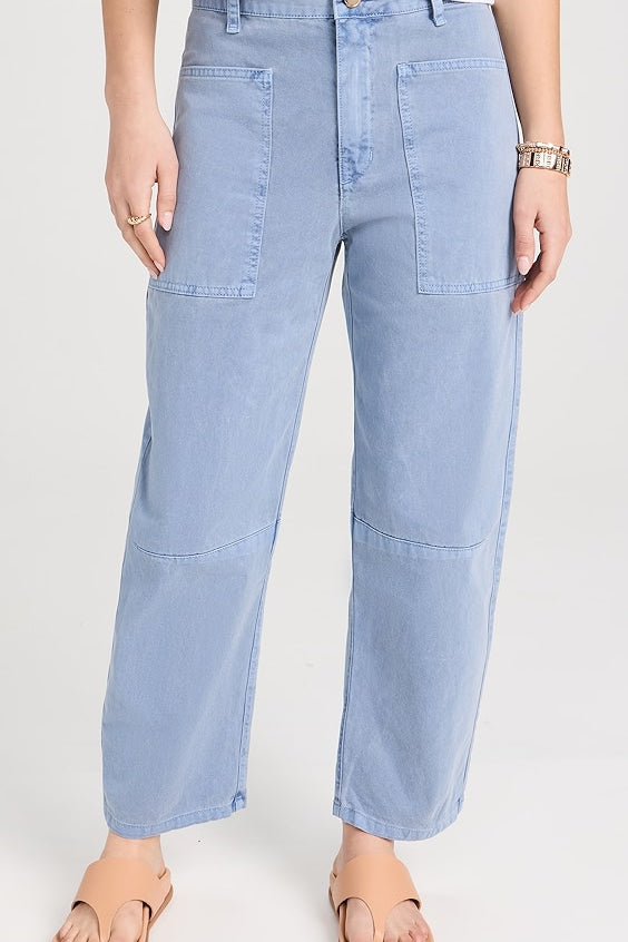 Brylie Sanded Twill Pant-Bluestone