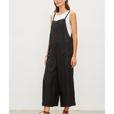 Isabel Woven Linen Jumpsuit - Black