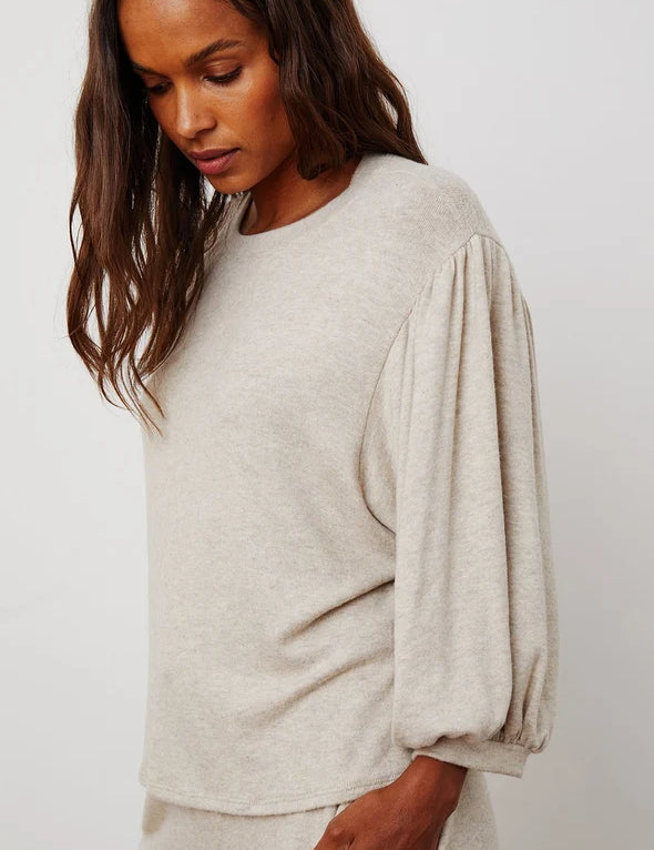 Carlana 3/4 Sleeve Top - Oatmeal