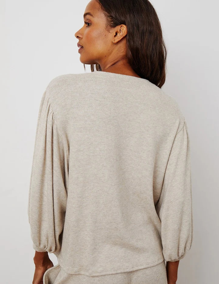 Carlana 3/4 Sleeve Top - Oatmeal