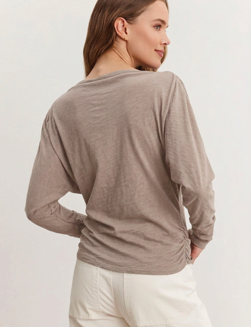 Cotton Slub Twisted Top- Oak