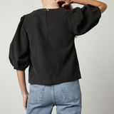 Tarah Corduroy Top- Black