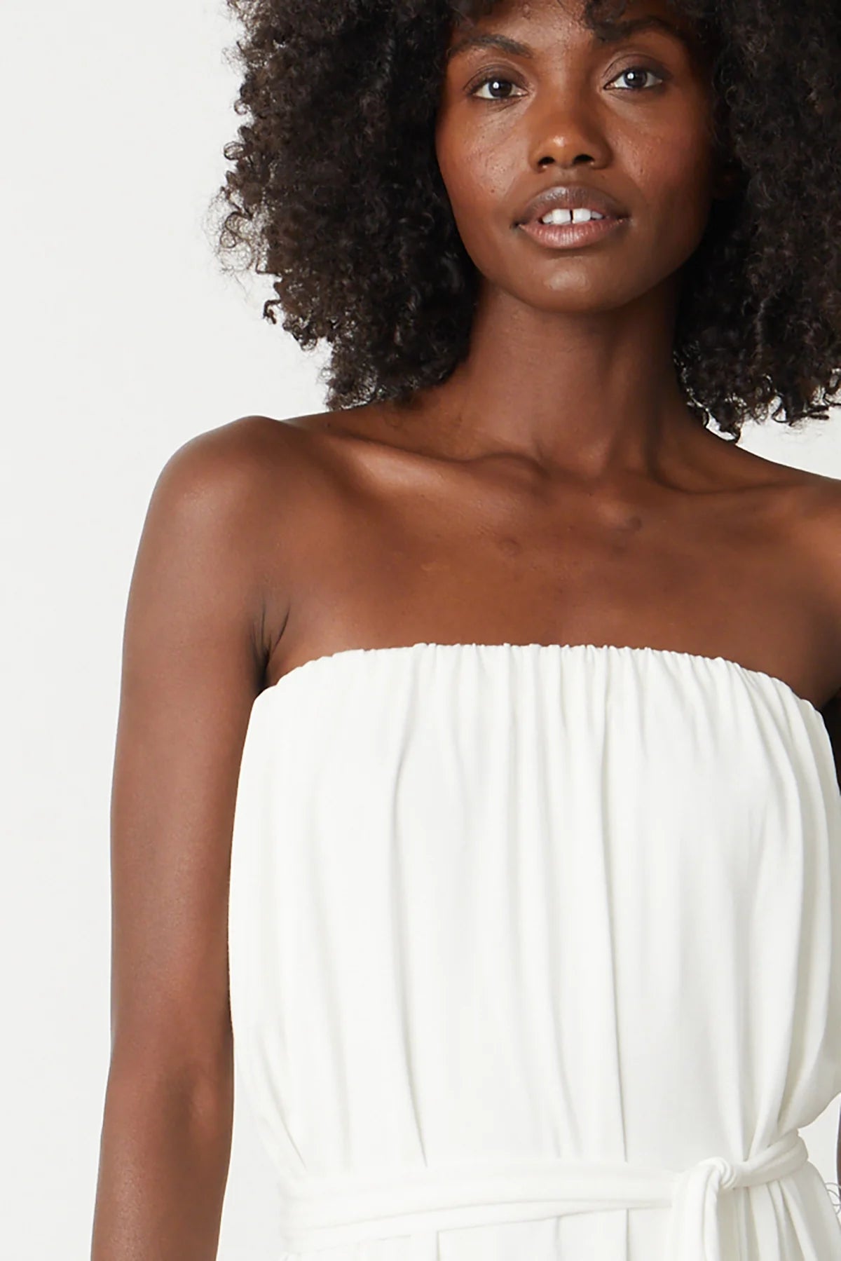 Audrina Jersey Dress- Ecru