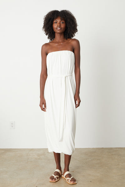 Audrina Jersey Dress- Ecru